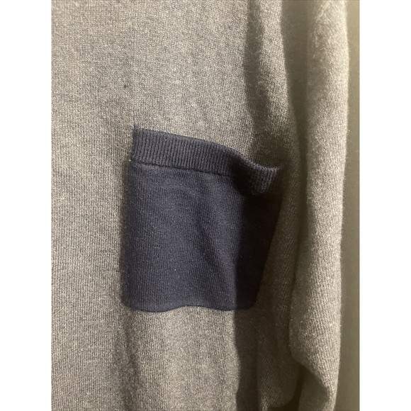 Travis Mathew Mens Sweater Cashmere Blend 2 Tone Blue Gray Long Sleeve Size L - Picture 2 of 7